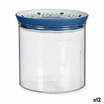 Gefäß Stefanplast Tosca Blau Kunststoff 700 ml 11,7 x 11 x 11,7 cm Luftdicht (12 Stück)