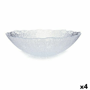 Salatschüssel Vivalto 84738 Rio Durchsichtig Kristall 30,5 x 8,6 x 30,5 cm (4 Stück)