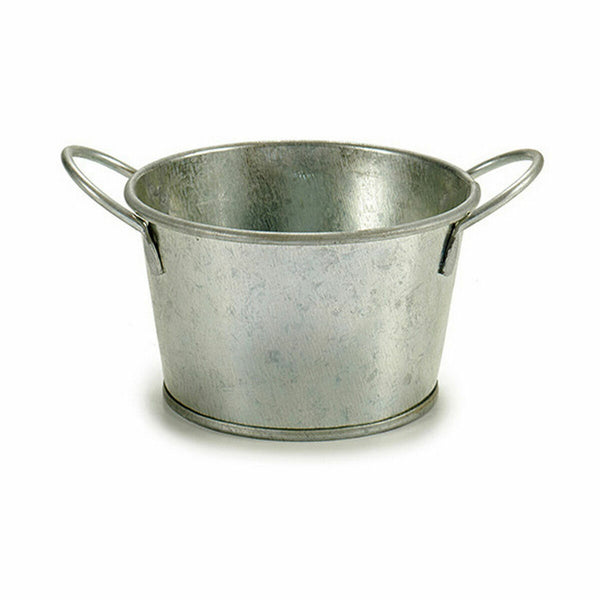 Blumentopf Ibergarden Silberfarben Zink Würfel 17,8 x 8 x 12,3 cm (72 Stück)