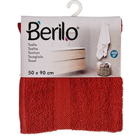 Badetuch Berilo 89665 Ziegel 80 % Baumwolle 20 % Polyester 50 x 90 cm (6 Stück)