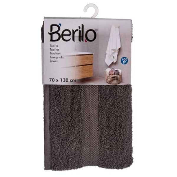 Badetuch Berilo 89670 Grau 80 % Baumwolle 20 % Polyester 70 x 130 cm (3 Stück)