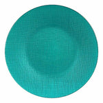 Flacher Teller Vivalto 323928P 323928P türkis Glas 27,5 x 2 x 27,5 cm (6 Stück)