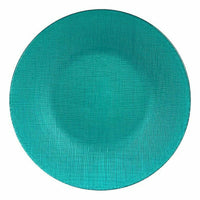 Flacher Teller Vivalto 323928P 323928P türkis Glas 27,5 x 2 x 27,5 cm (6 Stück)