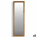 Wandspiegel Canada Braun Holz Kristall 48 x 150 x 2 cm (2 Stück)