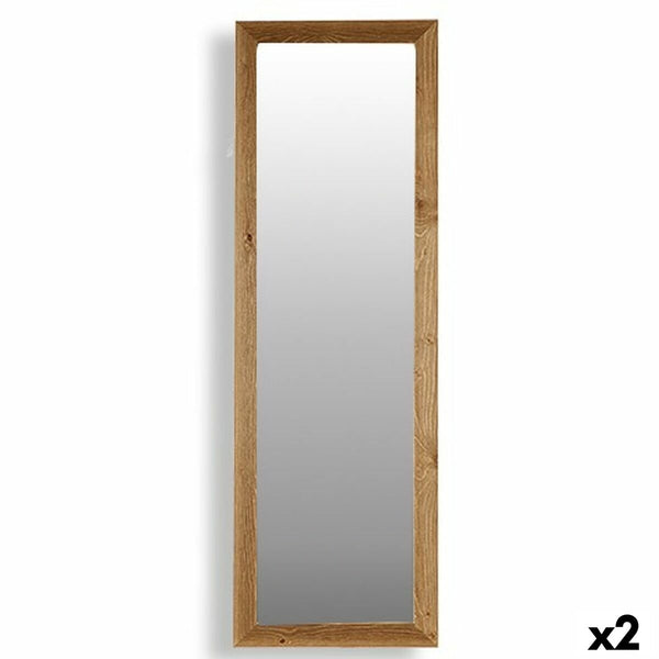 Wandspiegel Canada Braun Holz Kristall 48 x 150 x 2 cm (2 Stück)