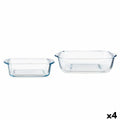 Küchenschüsseln-Set Pasabahce 1103182-159189 Borcam karriert 1040 ml 25,5 x 6 x 22 cm (4 Stück)