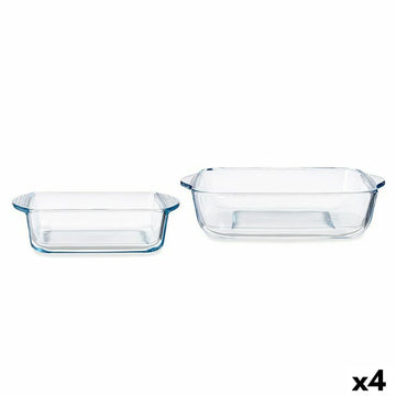 Küchenschüsseln-Set Pasabahce 1103182-159189 Borcam karriert 1040 ml 25,5 x 6 x 22 cm (4 Stück)