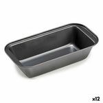 rechteckige Backform Kinvara Dunkelgrau Metall Kohlenstoffstahl 25 x 6,2 x 13 cm 13 x 6,2 x 25,3 cm (12 Stück)