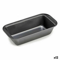rechteckige Backform Kinvara Dunkelgrau Metall Kohlenstoffstahl 25 x 6,2 x 13 cm 13 x 6,2 x 25,3 cm (12 Stück)