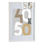 Fotorahmen 52,5 x 2,5 x 72,5 cm Weiß Kunststoff Holz MDF (6 Stück)