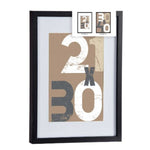 Bilderrahmen für die Wand Gift Decor Schwarz Glas Holz MDF 30 x 40 cm (6 Stück)