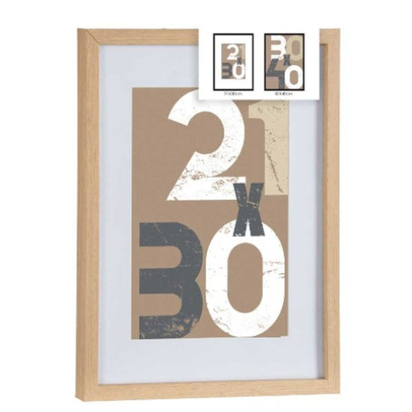 Fotorahmen Gift Decor natürlich Glas Holz MDF 30 x 40 cm (6 Stück)