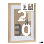 Fotorahmen Gift Decor natürlich Glas Holz MDF 30 x 40 cm (6 Stück)