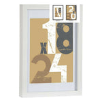 Fotorahmen 668826-WHITE Weiß Glas Holz MDF (6 Stück)