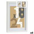 Fotorahmen 668826-WHITE Weiß Glas Holz MDF (6 Stück)