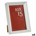 Fotorahmen WPC0235MG-1-WH Weiß Glas Kunststoff (6 Stück)