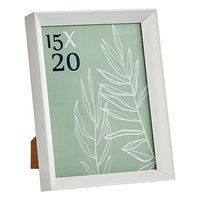 Fotorahmen WPC0235MG-3-WH Weiß Glas Kunststoff (6 Stück)