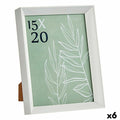 Fotorahmen WPC0235MG-3-WH Weiß Glas Kunststoff (6 Stück)