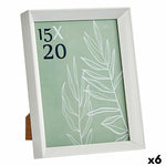 Fotorahmen WPC0235MG-3-WH Weiß Glas Kunststoff (6 Stück)