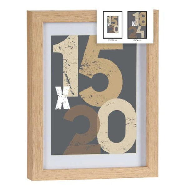 Bilderrahmen für die Wand natürlich Glas Holz MDF 20,5 x 2,5 x 26,5 cm (6 Stück)