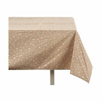 Fleckenabweisende Tischdecke Kinvara Weiß Beige Jacquard Fleckenbeständig Punkte 140 x 180 cm (8 Stück)