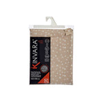 Fleckenabweisende Tischdecke Kinvara Weiß Beige Jacquard Fleckenbeständig Punkte 140 x 180 cm (8 Stück)