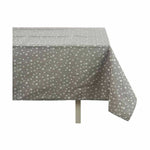 Fleckenabweisende Tischdecke Kinvara Weiß Grau Jacquard Fleckenbeständig Punkte 140 x 180 cm (8 Stück)