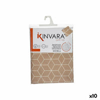 Tischdecke Abdeckung Fleckenbeständig abstrakt 140 x 180 cm Beige (10 Stück)