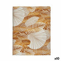 Fleckenabweisende Tischdecke Kinvara Braun Gold Abdeckung Fleckenbeständig Blatt 140 x 180 cm (10 Stück)