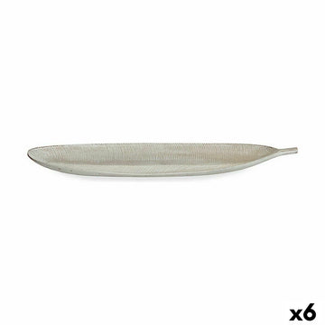 Tischdekoration Gift Decor LH520814 Weiß Holz MDF 59,5 x 3 x 21,6 cm Dekoration Pflanzenblatt (6 Stück)