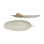 Tischdekoration Gift Decor LH520814 Weiß Holz MDF 59,5 x 3 x 21,6 cm Dekoration Pflanzenblatt (6 Stück)