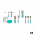 Besteck-Set Kinvara Blau Edelstahl Kunststoff (8 Stück)