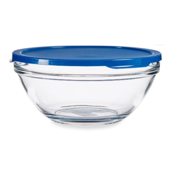 Runde Lunchbox mit Deckel Pasabahce 1113324-53583 Chefs Blau 2,5 L (4 Stück)