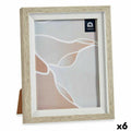 Fotorahmen 18,8 x 23,8 x 2 cm Kristall Beige Weiß Kunststoff (6 Stück)
