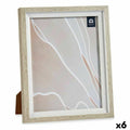 Fotorahmen 24 x 2 x 29 cm Kristall Beige Weiß Kunststoff (6 Stück)