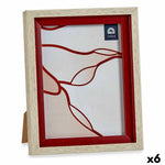 Fotorahmen Gift Decor Braun Rot Holz Glas Kristall polystyrol Kunststoff (6 Stück)