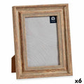 Fotorahmen 19 x 2 x 24 cm Kristall Holz Braun Kupfer Kunststoff (6 Stück)