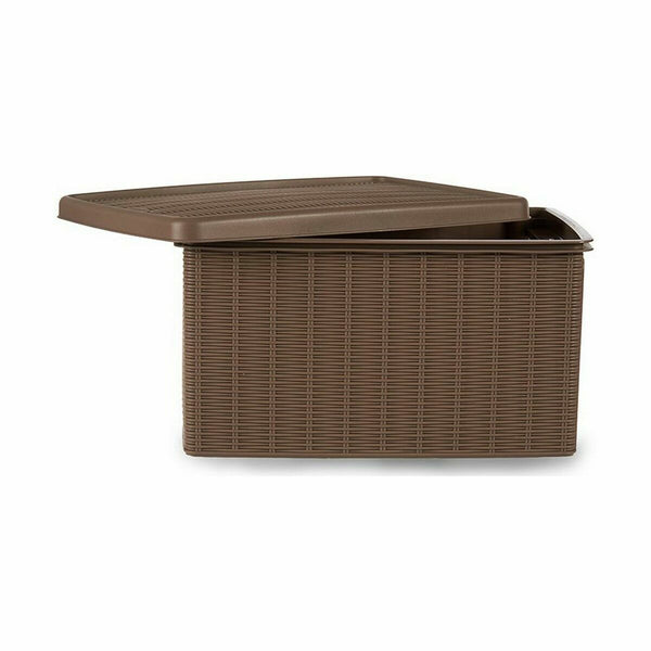 Aufbewahrungsbox mit Deckel Stefanplast Elegance Beige Kunststoff Side (5 Stück)