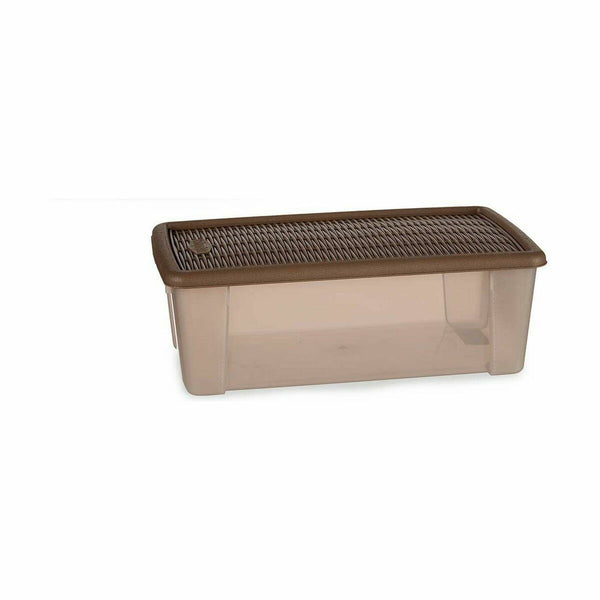 Aufbewahrungsbox mit Deckel Stefanplast Elegance Beige Kunststoff 5 L (12 Stück)