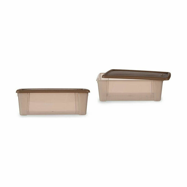 Aufbewahrungsbox mit Deckel Stefanplast Elegance Beige Kunststoff 5 L (12 Stück)