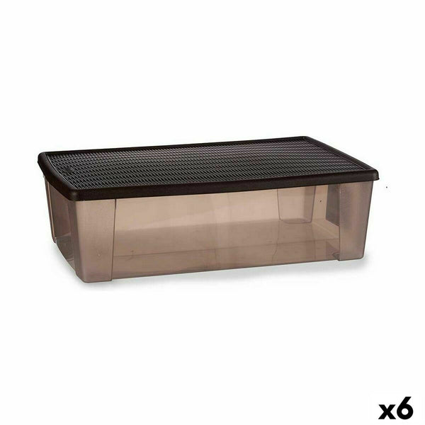 Aufbewahrungsbox mit Deckel Stefanplast Elegance Braun Kunststoff 30 L (6 Stück)