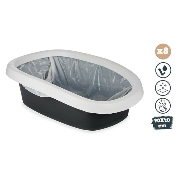 Müllsäcke Mascow Weiß Polyäthylen 90 x 40 cm 5,5 x 5,5 x 14,5 cm Sandkasten (8 Stück)