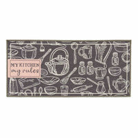 Teppich Kinvara My Kitchen Grau 40 x 90 cm 40 x 0,05 x 90 cm Mehrzweck (24 Stück)