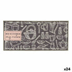 Teppich Kinvara My Kitchen Grau 40 x 90 cm 40 x 0,05 x 90 cm Mehrzweck (24 Stück)
