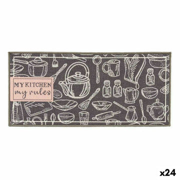 Teppich Kinvara My Kitchen Grau 40 x 90 cm 40 x 0,05 x 90 cm Mehrzweck (24 Stück)
