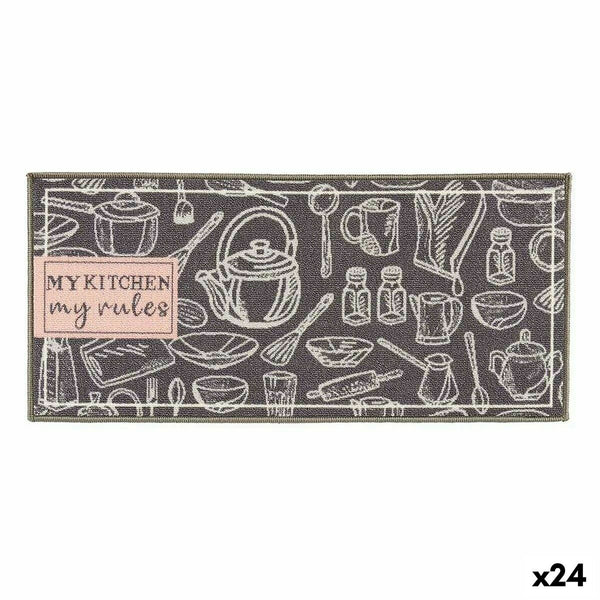 Teppich Kinvara My Kitchen Grau 40 x 90 cm 40 x 0,05 x 90 cm Mehrzweck (24 Stück)