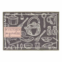 Teppich Kinvara My Kitchen Grau 40 x 60 cm 40 x 0,05 x 60 cm Mehrzweck (24 Stück)
