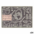 Teppich Kinvara My Kitchen Grau 40 x 60 cm 40 x 0,05 x 60 cm Mehrzweck (24 Stück)