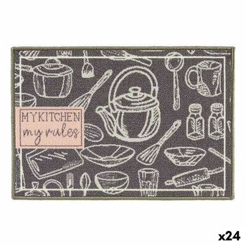 Teppich Kinvara My Kitchen Grau 40 x 60 cm 40 x 0,05 x 60 cm Mehrzweck (24 Stück)