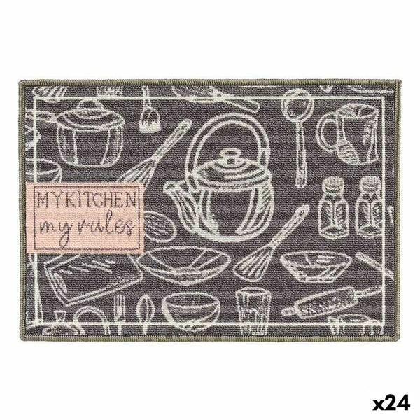 Teppich Kinvara My Kitchen Grau 40 x 60 cm 40 x 0,05 x 60 cm Mehrzweck (24 Stück)